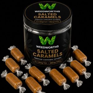 THC SALTED CARAMELS 250MG